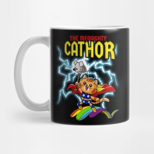 Cat Thor mighty Cat lightning caped Kitty comic Mug